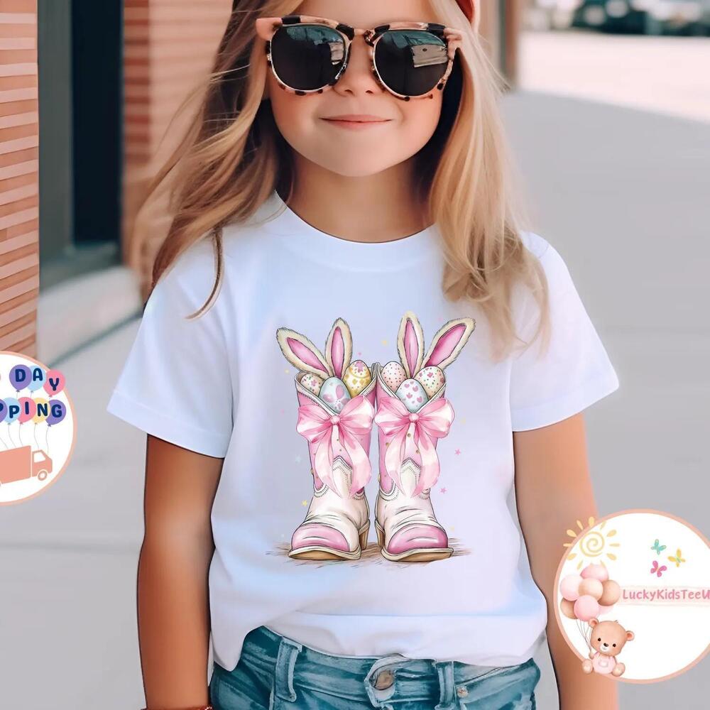 Easter Boots  Shirt, Coquette Bow Boots Toddler , Easter